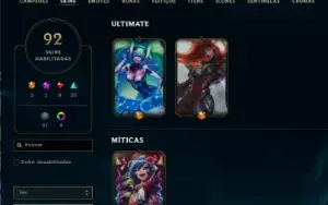 CONTA LOL- LVL 164 - 165 Champions - 92 Skins - FULL ACESSO
