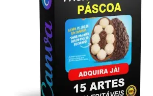Pack Canva Páscoa Vol 3 - 15 Artes Editáveis