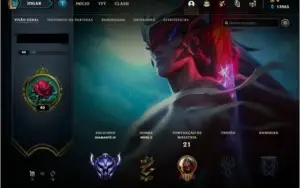 Conta smurf d4 62% WR com varias skins nos espólios