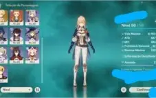 Hu Tao+Jean+Mona+ 7 personagens 4 estrelas Ar28