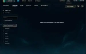 conta de lol gold 1 todos campeões e 134 skins