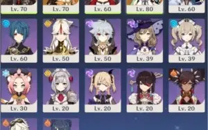 Conta Genshin AR 42 (XIAO, DILUC, LANÇA 5*, ARCO 5*)