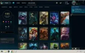 Conta league of legends ouro IV, 185 skins.