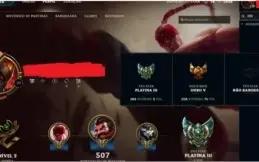 Conta League of Legends Ouro 5 - Platina 3