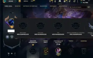 Unranked com TODOS os champs e 610 Skins + 7 Vitoriosas