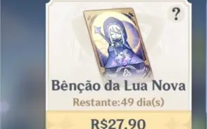 Conta Genshin Impact AR 51 vários personagens bencao e passe
