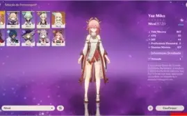CONTA GENSHIN - AR7 - YAE MIKO + COACH COMPLETO