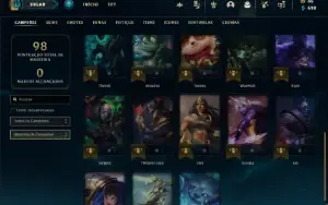Conta Mestre com 28 Champs e 5 Skins ( UPADA A MÃO )