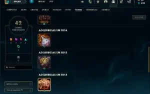 Conta Mestre com 28 Champs e 5 Skins ( UPADA A MÃO )
