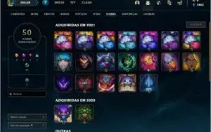 Conta prata 2 com 8 skins e 32 champs