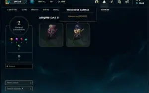 Conta prata 2 com 8 skins e 32 champs