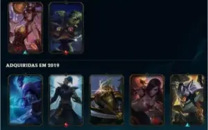 conta lol - 22 skins-nv 87-205 de maestria