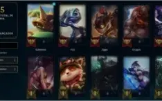 conta lol - 22 skins-nv 87-205 de maestria