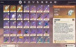 VENDO CONTA AR56 COM BAAL, HUTAO, KAZUHA C1, ZHONGLI E MAIS