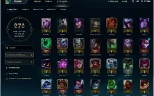 CONTA DIAMANTE IV, 43 SKINS, 100+ CAMPEÕES, 12 PÁGINAS RUNAS
