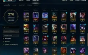 CONTA DIAMANTE IV, 43 SKINS, 100+ CAMPEÕES, 12 PÁGINAS RUNAS