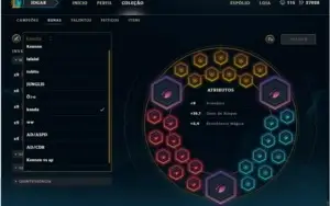 CONTA DIAMANTE IV, 43 SKINS, 100+ CAMPEÕES, 12 PÁGINAS RUNAS