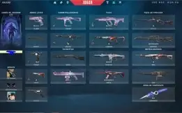 CONTA VALORANT PLATINA COM SKINS CARAS!!