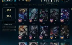 Unranked com TODOS os Champs e 305 Skins ( ADC / JG )