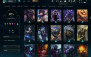 Unranked com TODOS os Champs e 305 Skins ( ADC / JG )