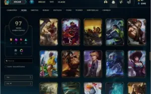 Conta Unranked com 97 skins e 107 champs