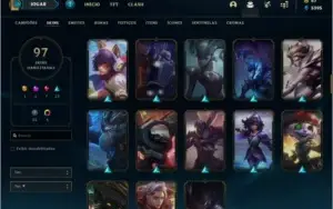 Conta Unranked com 97 skins e 107 champs