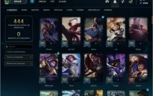 Conta Unranked com 97 skins e 107 champs