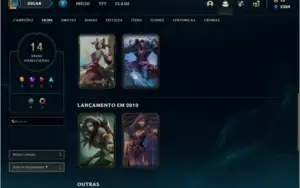 CONTA LOL OURO 2, LVL 59, 63 CHAMPIONS, 14 SKINS, 26 BAUS