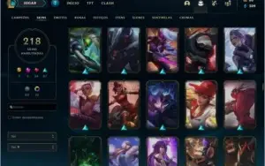 Conta LoL 218 SKINS!  todos os Champs-- gasto 1700R$lvl270