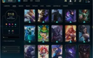 Conta LoL 218 SKINS!  todos os Champs-- gasto 1700R$lvl270