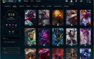 Conta LoL 218 SKINS!  todos os Champs-- gasto 1700R$lvl270