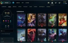 Conta LoL 218 SKINS!  todos os Champs-- gasto 1700R$lvl270