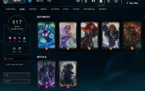 conta lol 423 skins 120 cromas