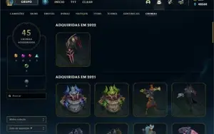 CONTA LOL D2 150 SKIN,VARIOS CROMAS, ETC....
