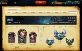 Conta League of Legends - Unranked - 77 champ + 23 skins