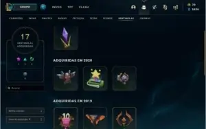 Conta platina 4 125 skins 133 champs