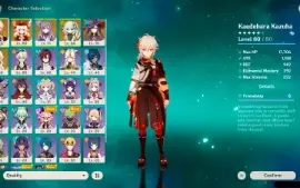 AR 47 com Kazuha C1, Klee, Nahida, Heizhou C6