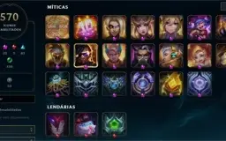 CONTA DE LOL PLATINA 1 COM 1229 SKINS E SKINS NO VALORANT