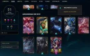 Conta LOL Nvl 61, 21 skins. Último elo: Bronze I em 2023.