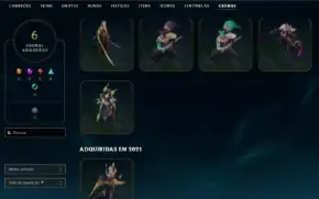 Conta LOL Nvl 61, 21 skins. Último elo: Bronze I em 2023.