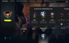 Conta LOL Nvl 61, 21 skins. Último elo: Bronze I em 2023.