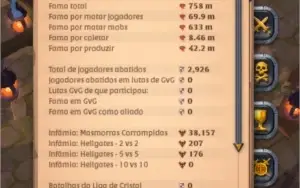 CONTA TOP PVP E PVE 750M FAMA  FULL SPEK CHEIO DE SKIN