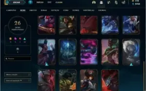 Conta de lol LvL90 Gold1 26 Skins
