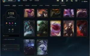 Conta lol Grão mestre nível 500+