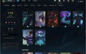 Conta lol Grão mestre nível 500+