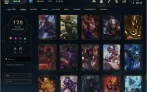 Conta lol Grão mestre nível 500+