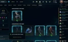 Conta League of Legends 403 SKINS / Prata 2 ( SOLO ) ; Ouro