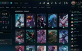 Conta League of Legends 403 SKINS / Prata 2 ( SOLO ) ; Ouro