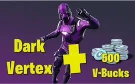 Pacote Fortnite Dark Vertex + 500 V-Bucks