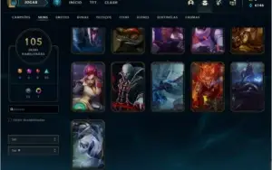 Conta LOL ouro 4 100+skins